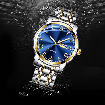 OEM de acero inoxidable 118g disponible del reloj del movimiento de lujo del cuarzo