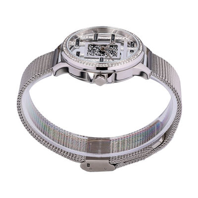 Grueso de acero inoxidable del reloj 10.4m m del cuarzo de la prenda impermeable 5ATM