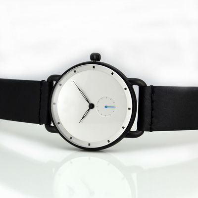 Reloj de cuero de acero inoxidable de lujo del dial de la banda del deporte militar del cuarzo de la moda de los hombres