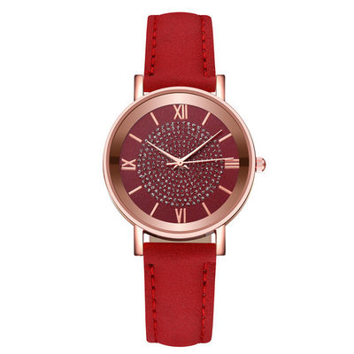 Reloj impermeable del cuarzo de las mujeres 3BAR, reloj de cuero del cuarzo de la banda de 230m m