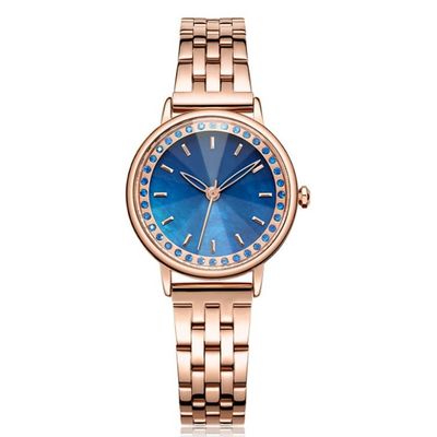 3ATM prenda impermeable Diamond Quartz Watch Tempered Glazed auténtico