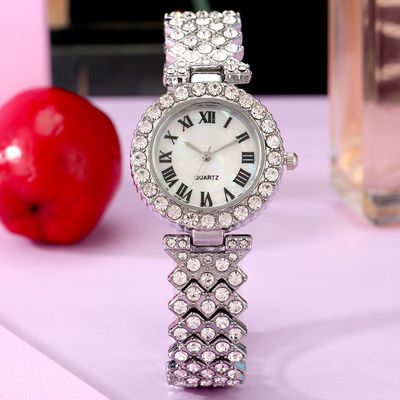 reloj del cuarzo de las mujeres 100g, OEM Diamond Bracelet Watch For Ladies