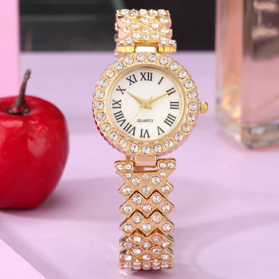 reloj del cuarzo de las mujeres 100g, OEM Diamond Bracelet Watch For Ladies