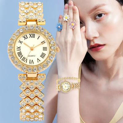 reloj del cuarzo de las mujeres 100g, OEM Diamond Bracelet Watch For Ladies