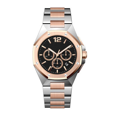 Prenda impermeable JS25 Movt de Rose Gold Quartz Battery Wristwatches 10Bar