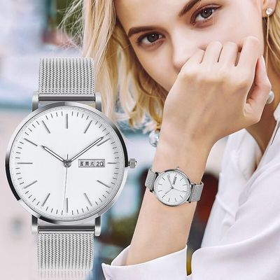 Reloj 3BAR 3Needles hidrófugo de Rose Gold Women Quartz Wrist