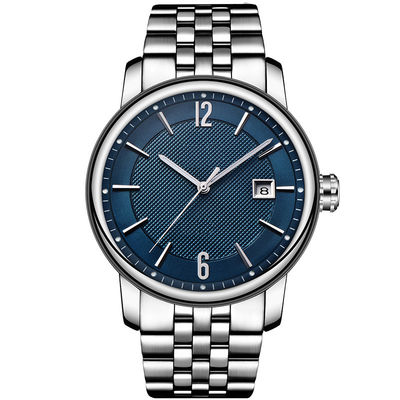 El cronógrafo auto del reloj de Moonphase de las obras clásicas de los hombres mira con la correa de acero