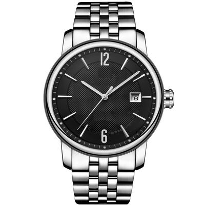 El cronógrafo auto del reloj de Moonphase de las obras clásicas de los hombres mira con la correa de acero