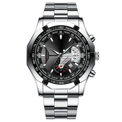 Relojes de lujo de acero inoxidables de Movt del cuarzo del reloj análogo del cronógrafo de los hombres