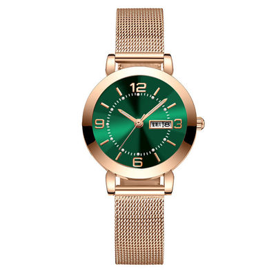 Reloj de lujo del cronógrafo del cuarzo de las mujeres del movimiento de Japón