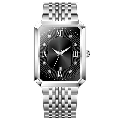 Relojes cuadrados de acero inoxidables del metal del reloj militar de lujo del cuarzo para los hombres