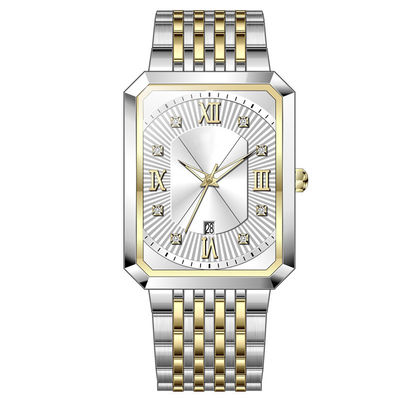 Relojes cuadrados de acero inoxidables del metal del reloj militar de lujo del cuarzo para los hombres