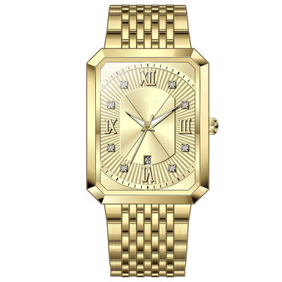 Relojes cuadrados de acero inoxidables del metal del reloj militar de lujo del cuarzo para los hombres