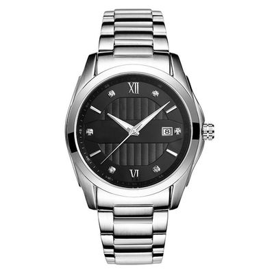 Correa automática de Diamond Studded Watch With Steel del negocio de los hombres mecánicos