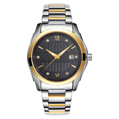 Correa automática de Diamond Studded Watch With Steel del negocio de los hombres mecánicos
