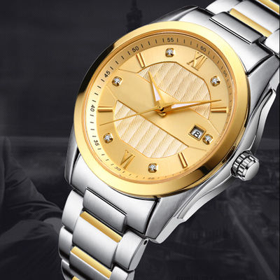 Correa automática de Diamond Studded Watch With Steel del negocio de los hombres mecánicos