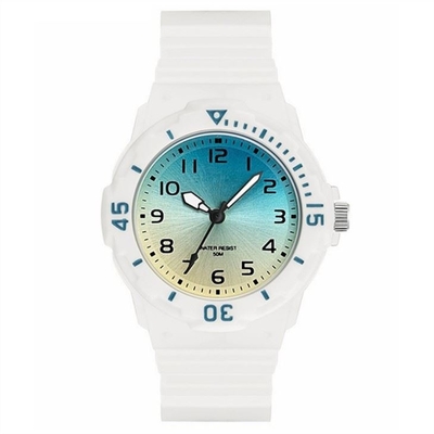 Reloj simple casual del movimiento de Japón de la banda del silicón para las mujeres de los hombres