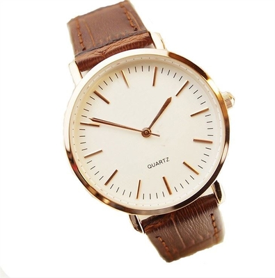 Diamond Quartz Leather Band Watches clásico para el diseñador de los pares