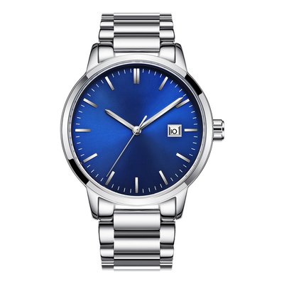 La correa análoga de cristal mineral del reloj 20m m trenzó el nilón para los hombres