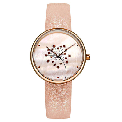 correa de Sapphire Mineral Mirror 115m m del reloj del cuarzo de las señoras del grueso de 9m m