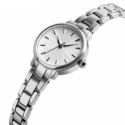 Espejo de vidrio auténtico de la correa de Diamond Quartz Watch 8m m de la aleación del cinc