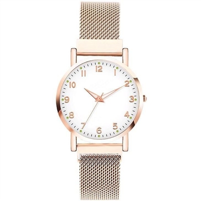Corona del empuje de la caja del reloj 29m m de Milan Magnetic Strap Women Quartz