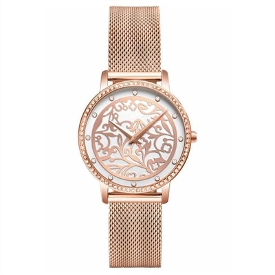 la correa Diamond Quartz Watch Japanese Movement auténtico de 16m m grabó