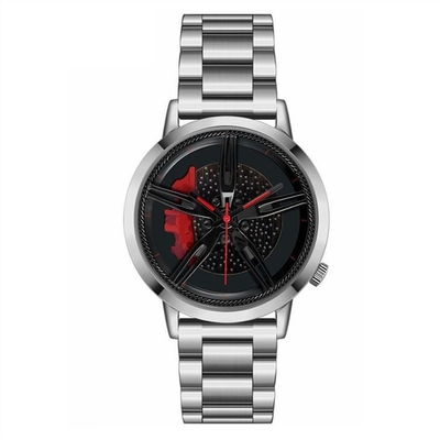 acero masculino de acero inoxidable ROHS del dial esquelético del reloj del cuarzo de la correa de 20m m