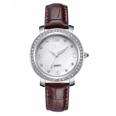 Longitud auténtica ROHS de Diamond Quartz Watch 280m m del dial del Zircon para las mujeres