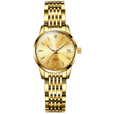 Caso de Diamond Watch Interchangeable Strap Alloy de las mujeres mecánicas