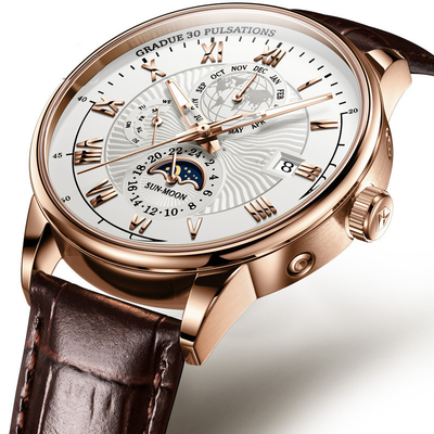 Relojes mecánicos del cuarzo del ojo del profesional tres del negocio para los ejecutivos