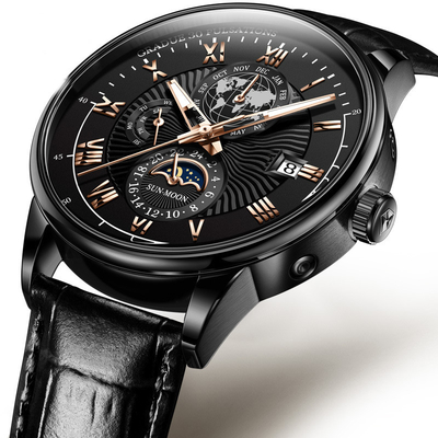 Relojes mecánicos del cuarzo del ojo del profesional tres del negocio para los ejecutivos