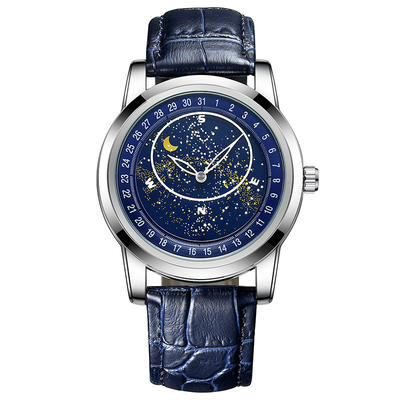 El reloj para hombre del dial de los hombres luminosos iluminados del reloj mecánico automático