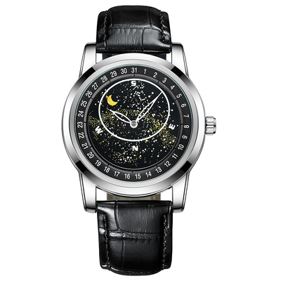 El reloj para hombre del dial de los hombres luminosos iluminados del reloj mecánico automático