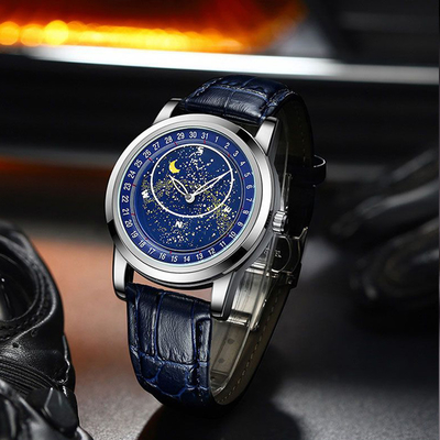 El reloj para hombre del dial de los hombres luminosos iluminados del reloj mecánico automático