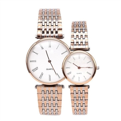Los pares finos elegantes simples de los relojes del amante de la aleación de la moda del negocio emparejan el reloj