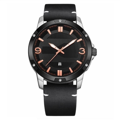 Los deportes cubren el reloj luminoso de la correa con cuero de Athleisure del reloj del cuarzo de la aleación