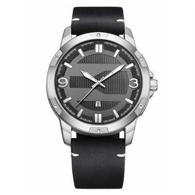 Los deportes cubren el reloj luminoso de la correa con cuero de Athleisure del reloj del cuarzo de la aleación