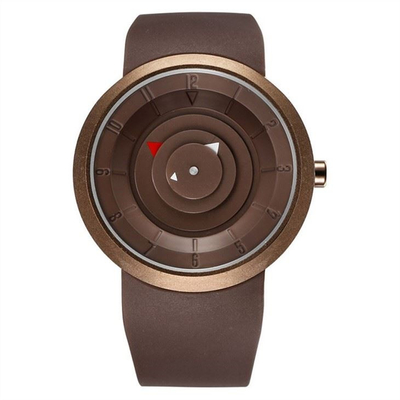 Los hombres cubren deportes con cuero que los relojes del cuarzo personalizaron al estudiante creativo Watch de la simplicidad