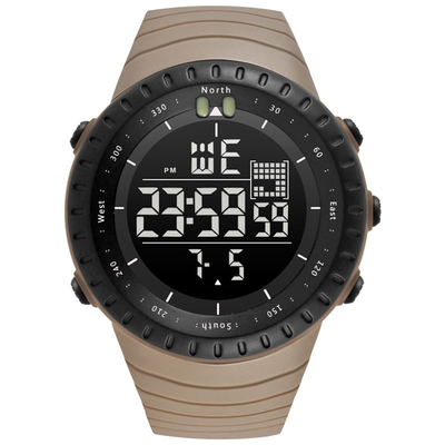 Los deportes análogos-digital del dial del negro del reloj del deporte de Chronos miran 50 metros de impermeable