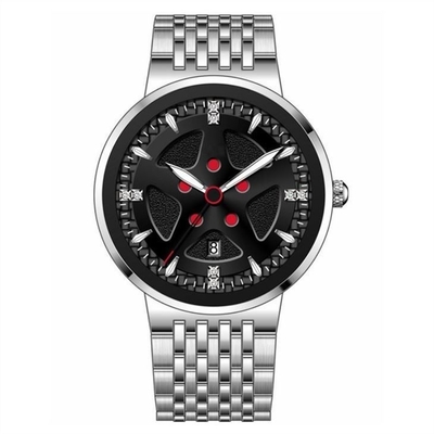 Reloj mecánico automático de acero inoxidable del calendario fino del reloj del cronógrafo de la prenda impermeable
