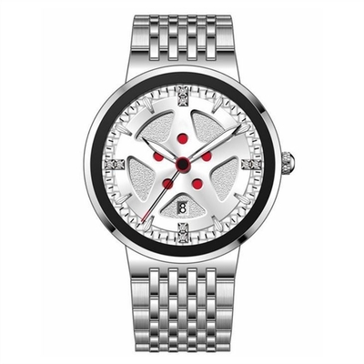 Reloj mecánico automático de acero inoxidable del calendario fino del reloj del cronógrafo de la prenda impermeable