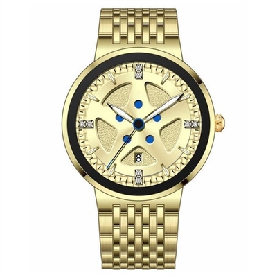 Reloj mecánico automático de acero inoxidable del calendario fino del reloj del cronógrafo de la prenda impermeable