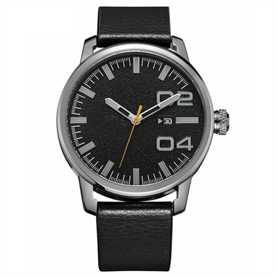 Pin Buckle Black Casual Watches para hombre lleva - el reloj resistente del cuarzo de la correa de cuero