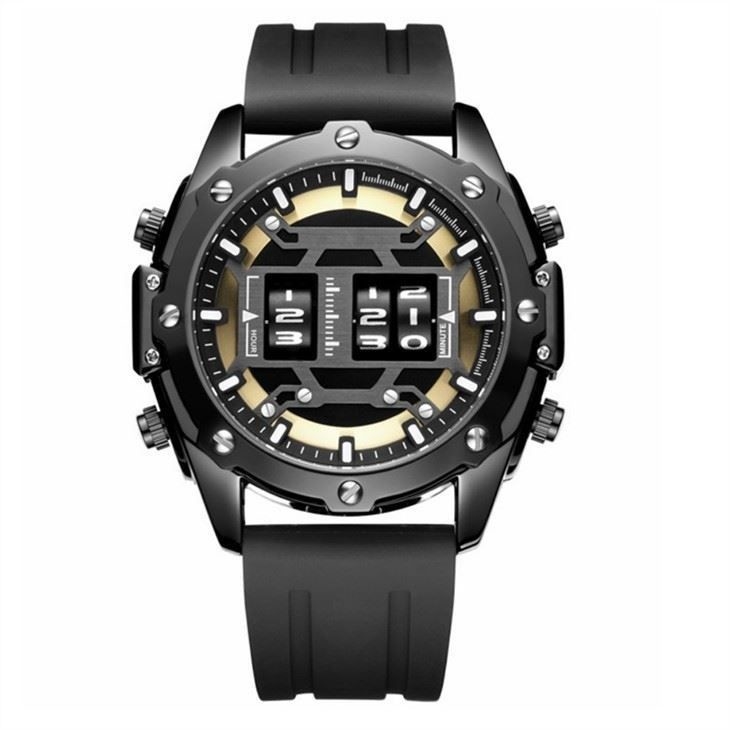 Los deportes análogos-digital miran estilo del deporte miran el reloj de los deportes para los hombres