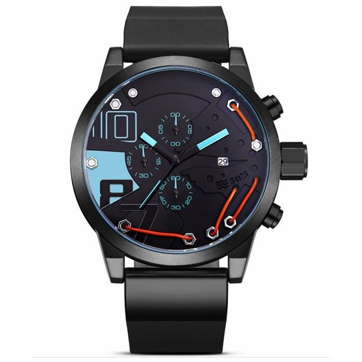 Los deportes de Digitaces LED del silicón del espejo del cuarzo miran el reloj análogo-digital de los deportes de 50m m