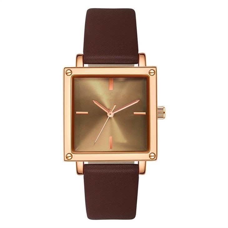 Dial de cuero/de Mesh Strap Women Quartz Wrist del reloj los 30M Life Waterproof Square no de la escala