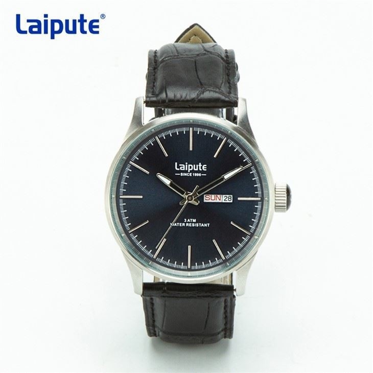 Pantone colorea los relojes para hombre del cronógrafo cubre el reloj del calendario con cuero de la correa