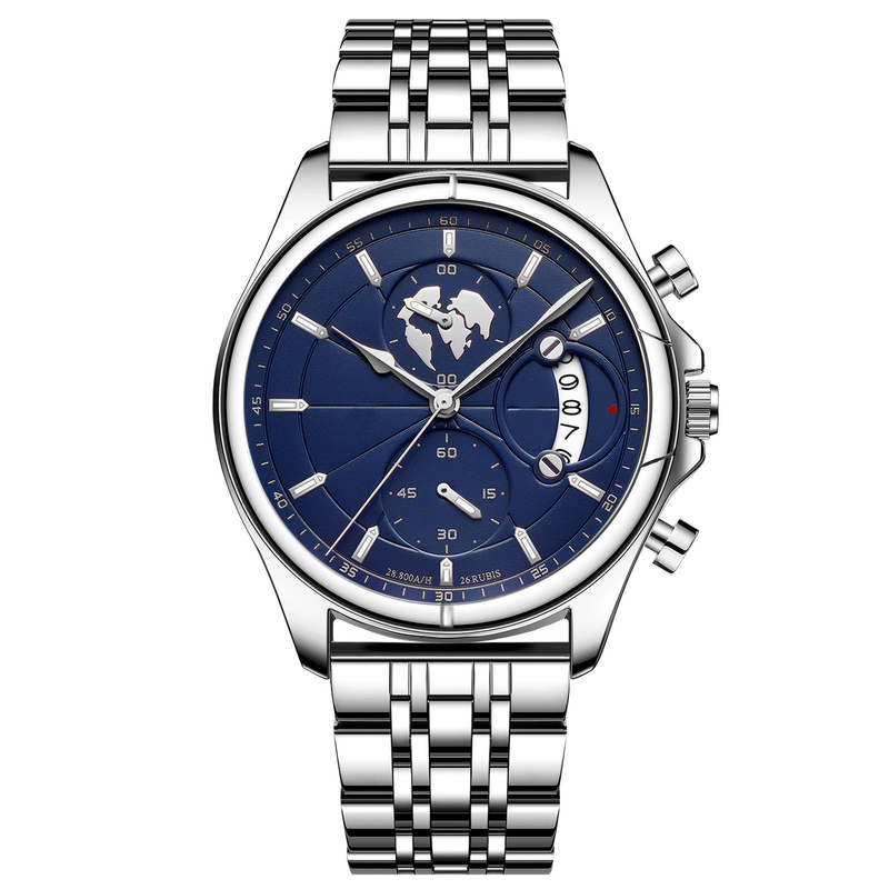 Relojes grandes del cuarzo del dial del reloj inoxidable de la correa del estilo del deporte para los hombres