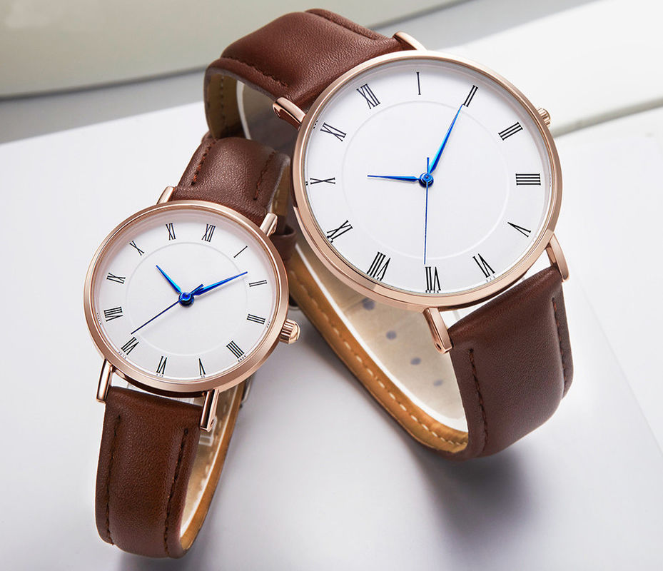 Regalo calificado análogo del reloj fijado para resistente de agua de los pares SUS316L 3ATM